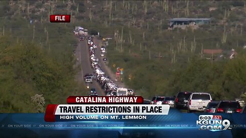 PCSD: Travel restricted to Mt. Lemmon due to heavy traffic
