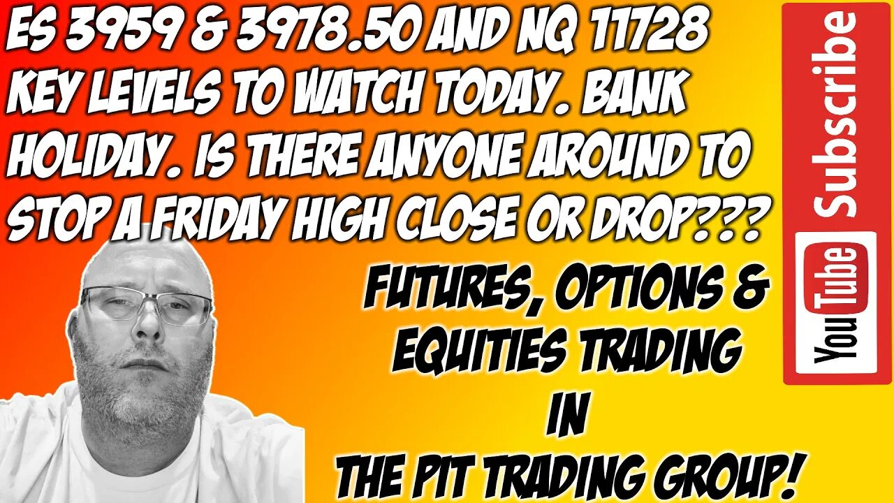 ES & NQ RTH Futures Live Stream - The Pit Futures Trading