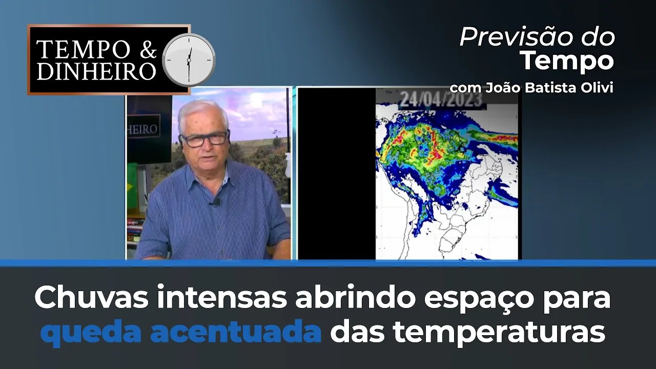 Previsão do tempo mostra chuvas intensas abrindo espaço para queda acentuada das temperaturas