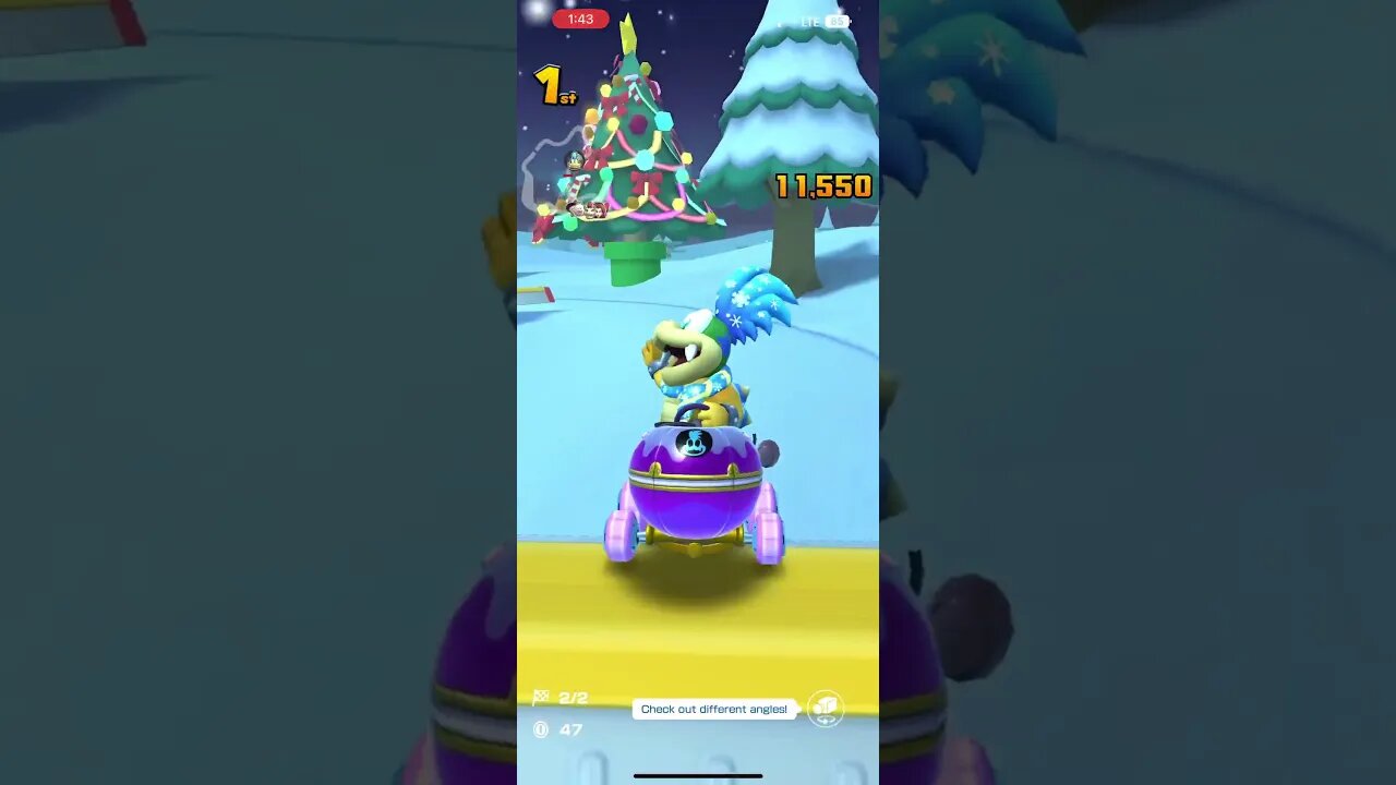 Mario Kart Tour - Larry (Wintertime) Gameplay (Holiday Tour 2022 Spotlight Shop Driver)