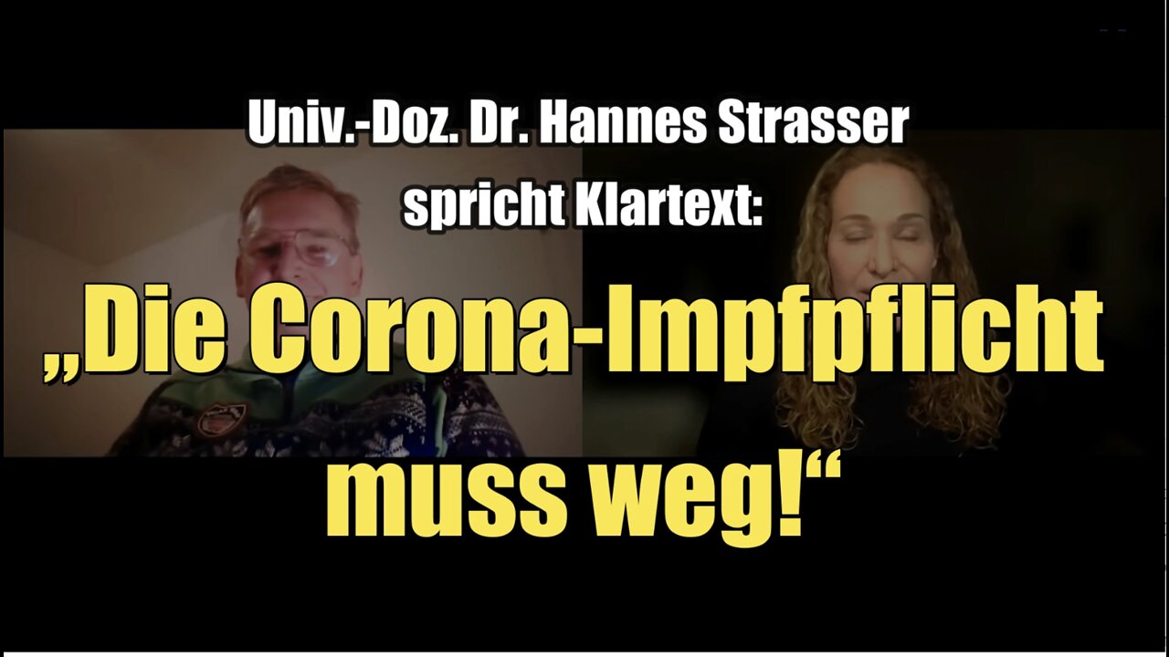 Univ.-Doz. Dr. Hannes Strasser spricht Klartext: „Die Corona-Impfpflicht muss weg!“ (16.02.2022)