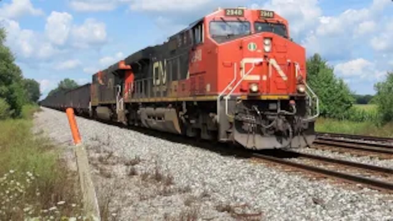 CSX K183 Empty Coke Express Train with CN Power from Sterling Ohio August 14, 2021