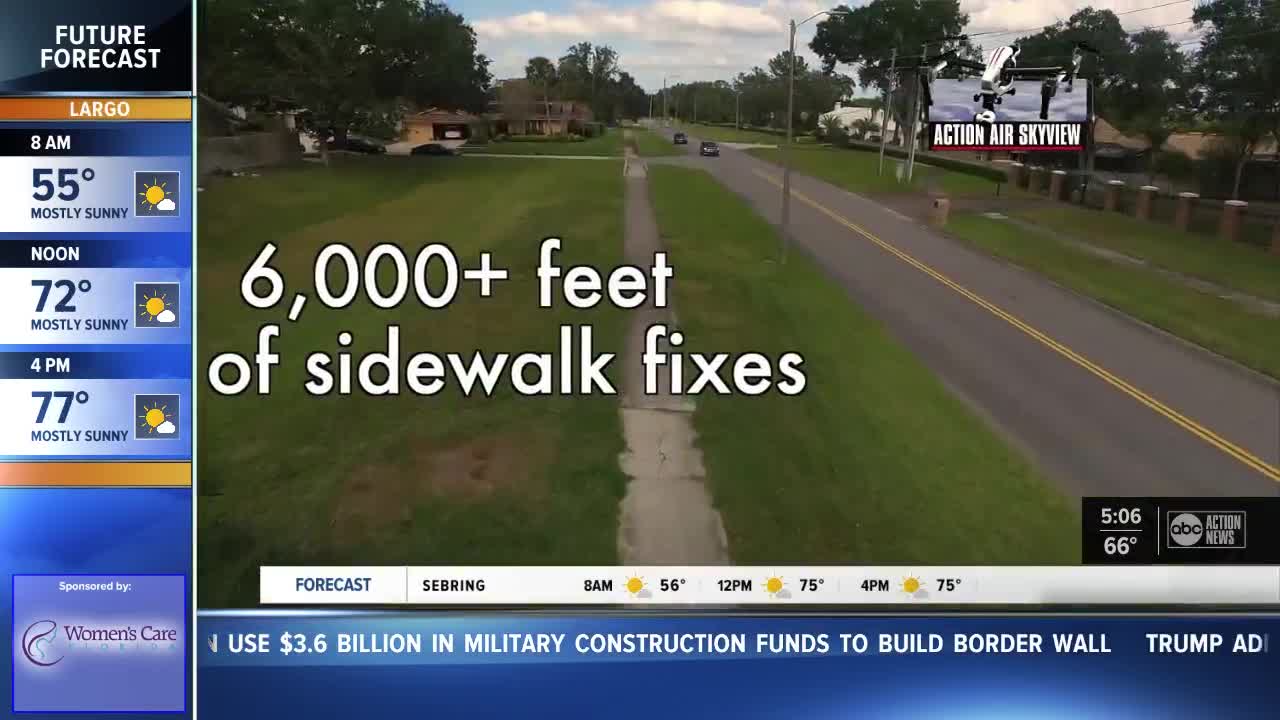 Fixing cracked sidewalks