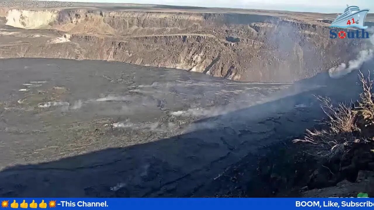 Kīlauea Volcano Live Stream - Halemaʻumaʻu crater, Real Time Action. 15/06/2023.