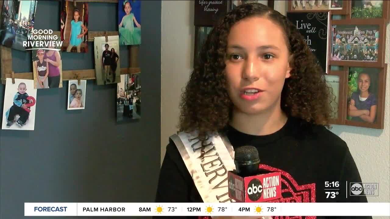 Riverview beauty queen and quarterback works to help community