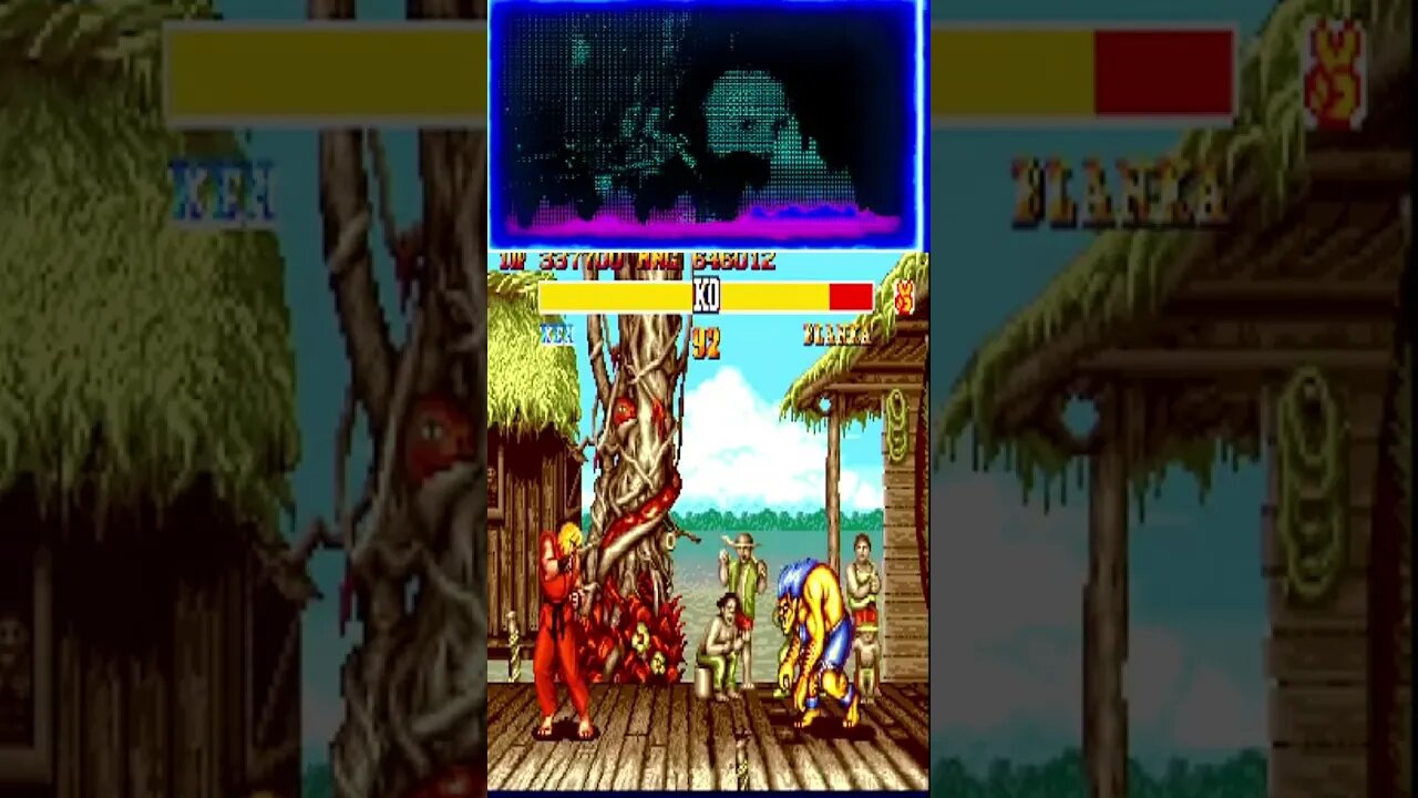 #SF2 Ken throws RED fireball?! ... on #turbo (MUSICnGAMING 10/21) #shorts #jank