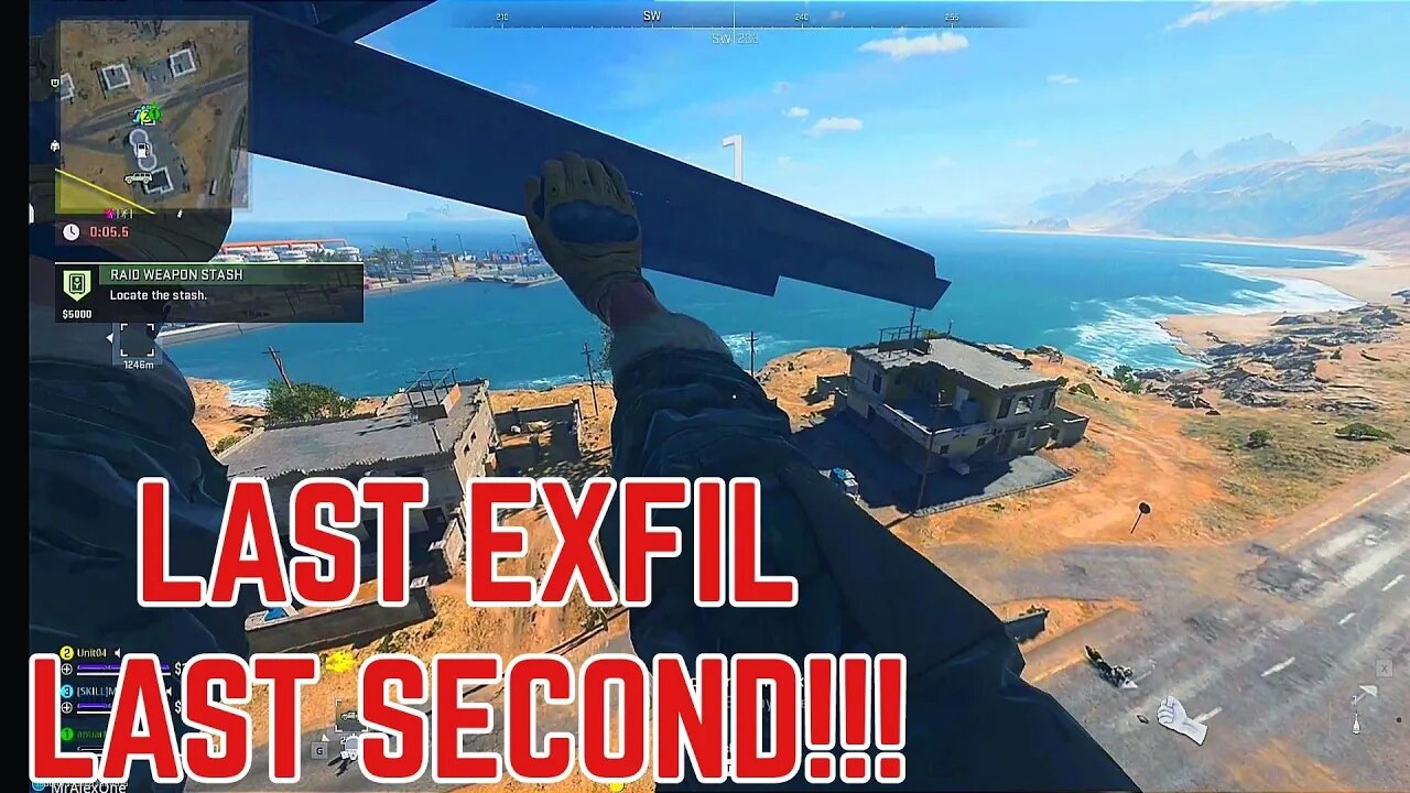 I manage to Exfil on the LAST Helicopter while hanging on LAST SECOND!!! DMZ