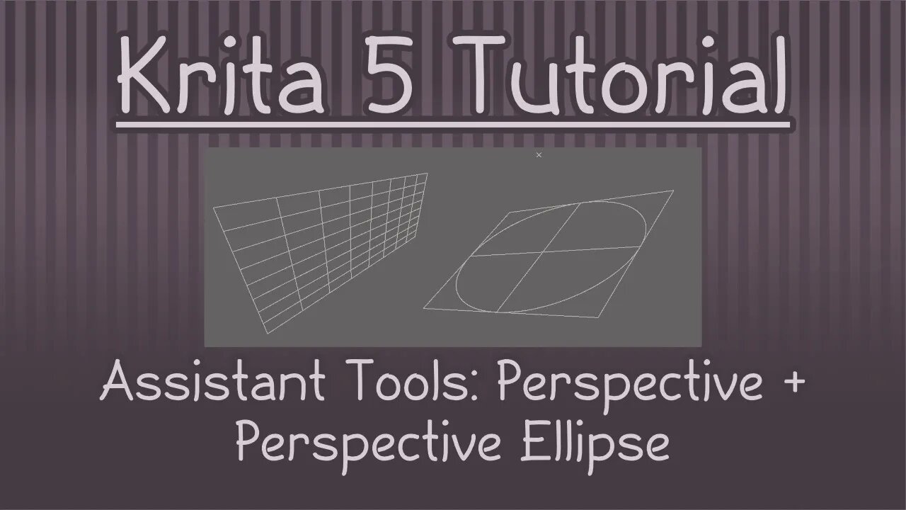 Krita 5.1 Tutorial: Assistant Tools - Perspective and Perspective Ellipse