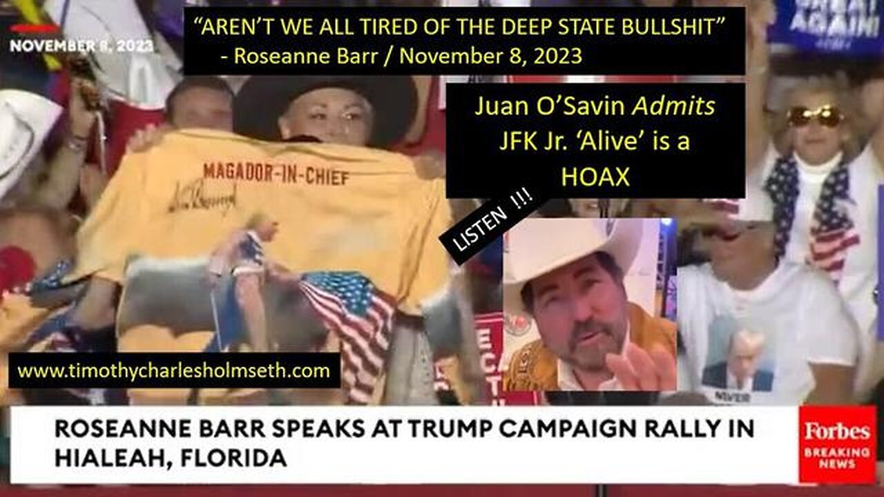 SECRET NO MORE! JUAN O'SAVIN ADMITS JFK JR. 'ALIVE' IS A HOAX - "IMPORTANT TOOL TO THE 'Q' TEAM"