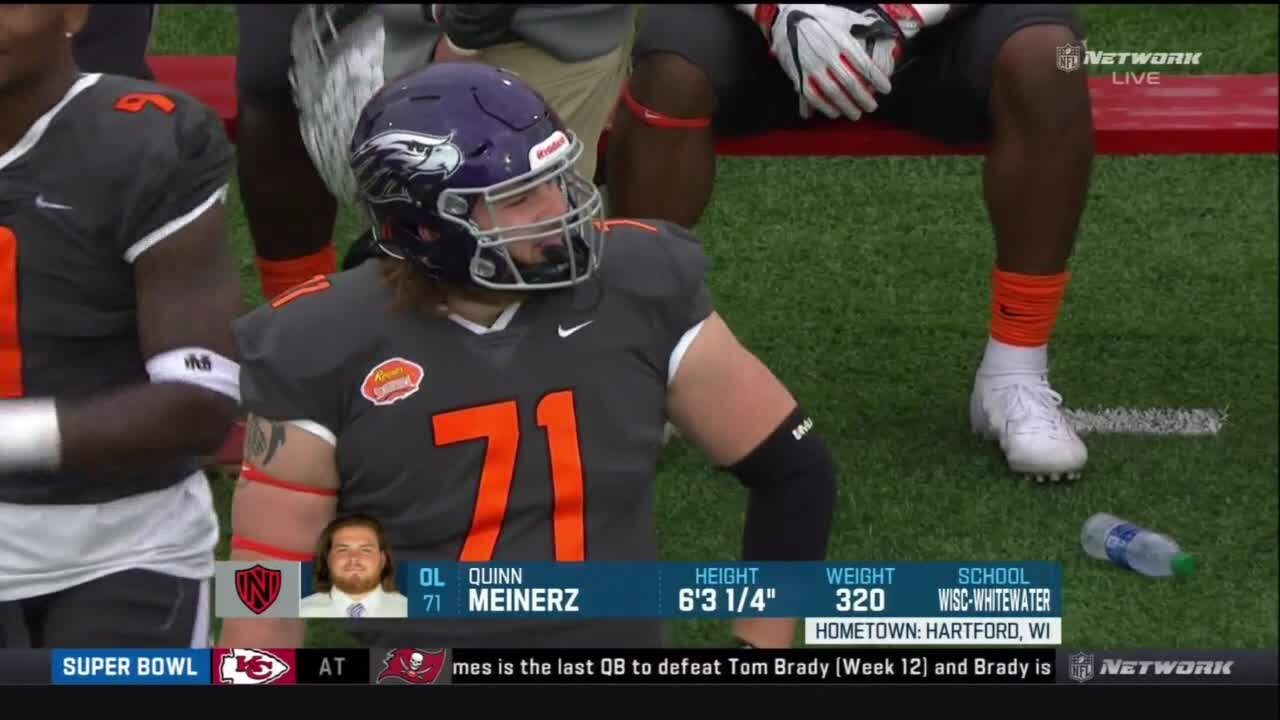 UW-Whitewater NFL draft hopeful Quinn Meinerz rising up draft boards