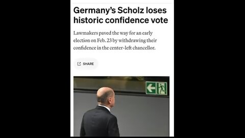 Scholz loses confidence vote. Canada chaos ,Freeland gone. Ukraine SBU assass