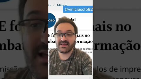 O Globo critica a censura do TSE contra a Jovem Pan e a Gazeta do Povo. PARTE 2