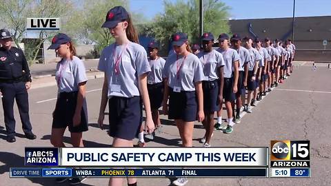 Teens participate in public safety camp in the Valley