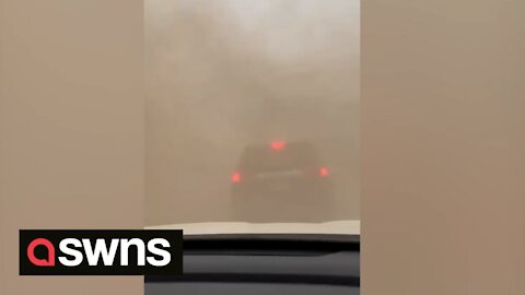 Major dust storm causes chaos across Kansas and Colorado, leaving drivers with near-zero visibility