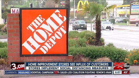 Home improvement stores see influx of customers