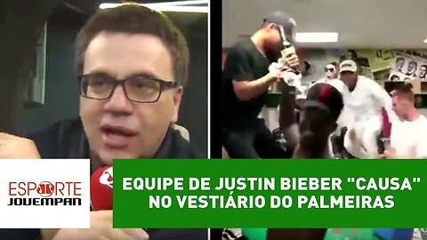 Equipe de Justin Bieber "causa" no vestiário do Palmeiras