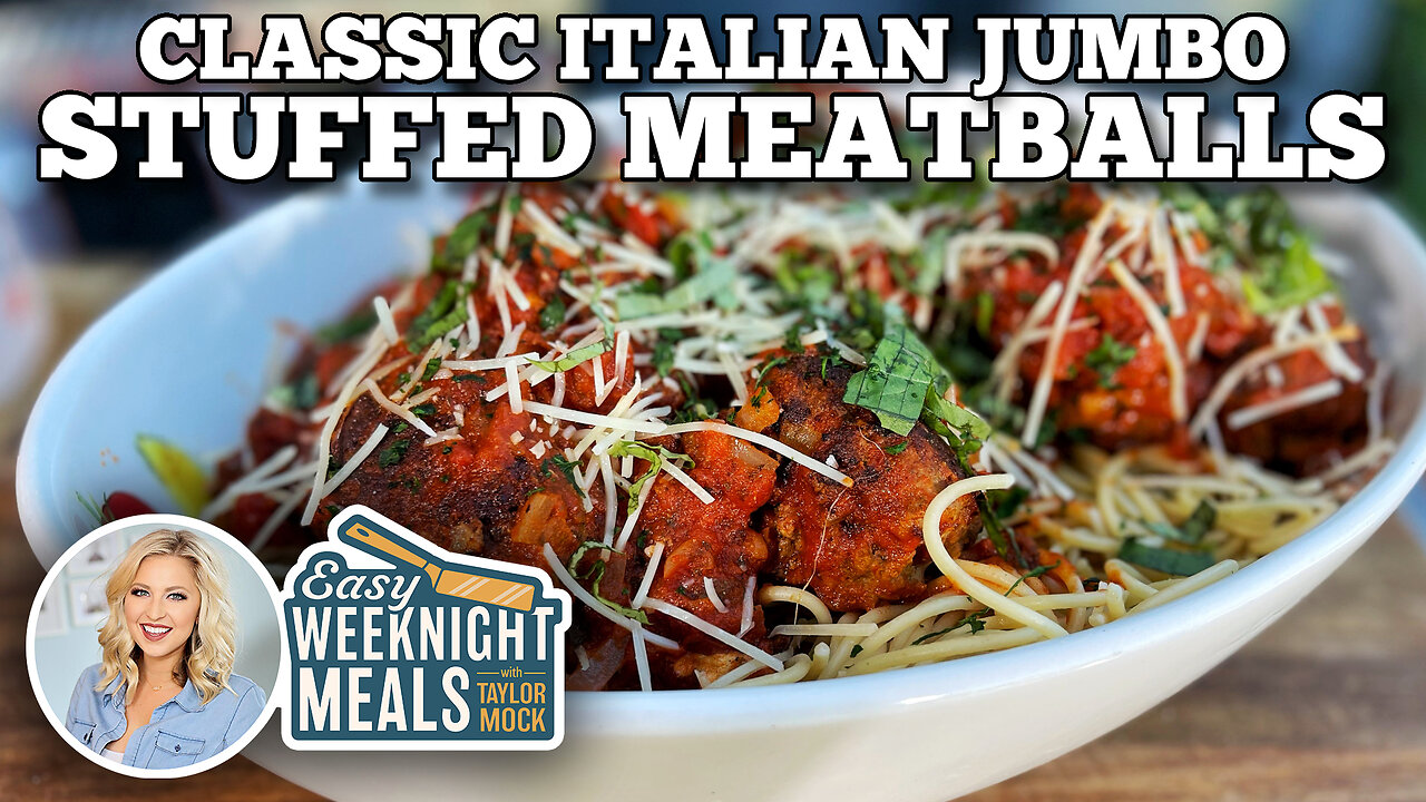 Easy Weeknight Meal: Classic Italian Jumbo Stuffed Meatballs