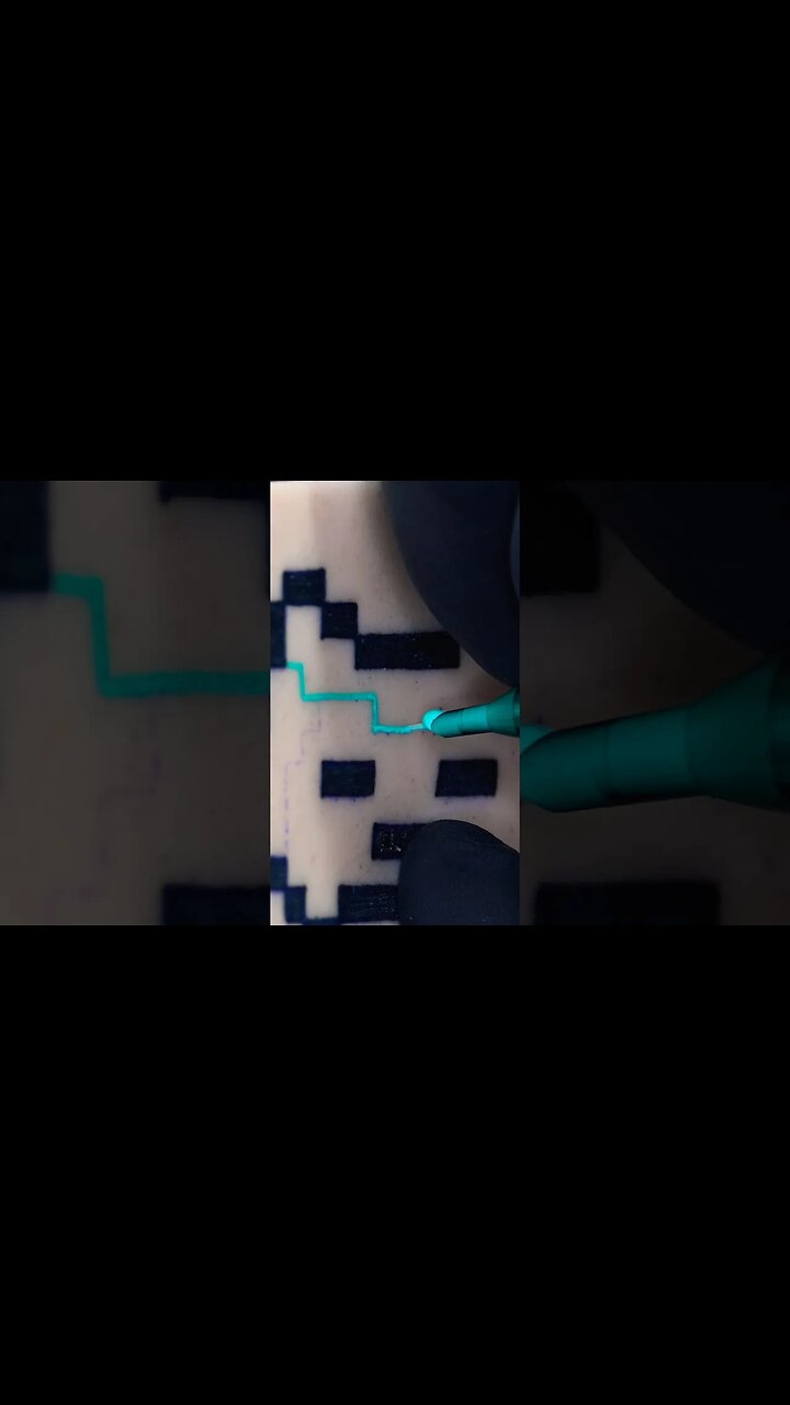 #tattoo Lines With Colored Ink