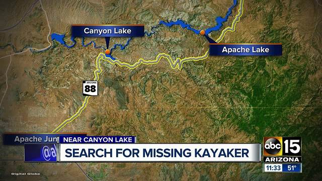 MCSO searching for body of man after his kayak capsized at Canyon Lake