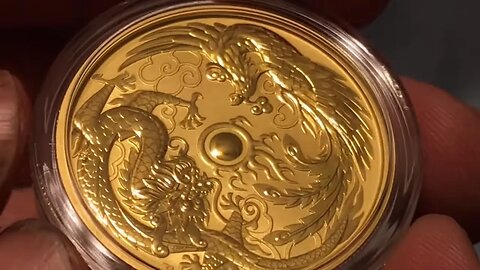 2018 Dragon & Phoenix 1 Oz Gold Coin Unpackaging