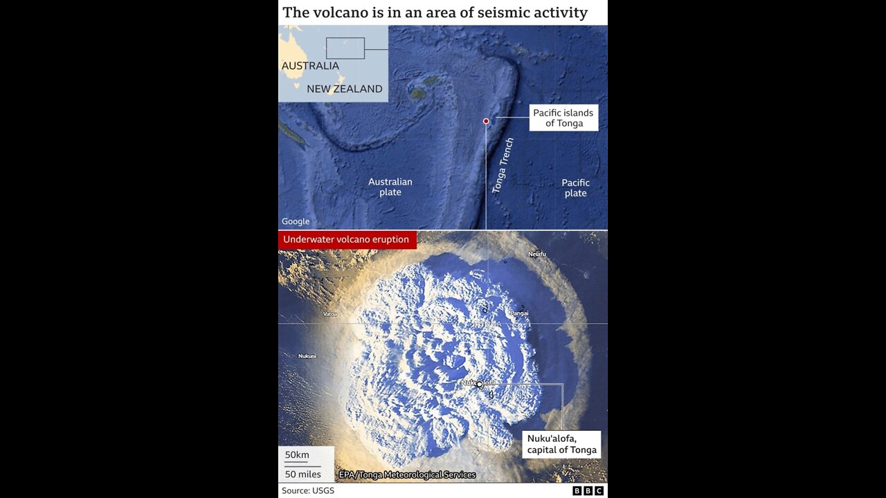 Unbelievable Volcano Eruption Tonga-Waves Across Pacific*Massive NJ Chemical Fire*Geomagnetic Storm*
