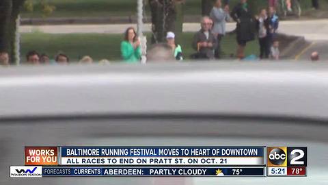 Balitmore RunFest changes location to heart of Downtown