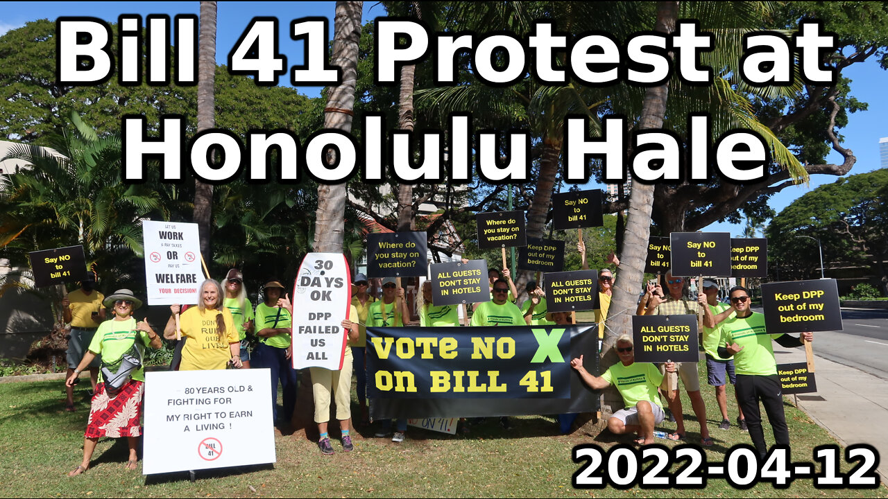 Bill 41 Protest at Honolulu Hale