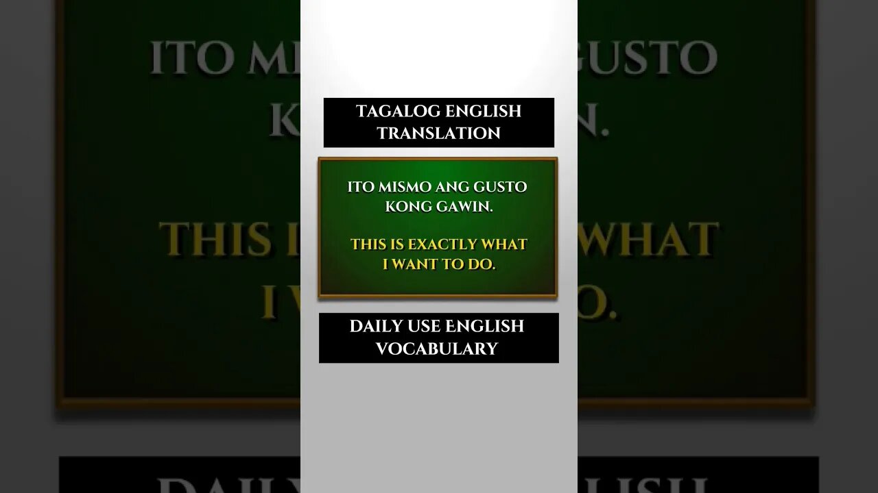 Lesson #25 Tagalog English Translation Daily use English vocabulary #englishtranslation #educational