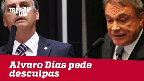 Alvaro Dias pede desculpas a Bolsonaro