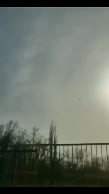 Russian Su-25s in the sky over Donetsk.