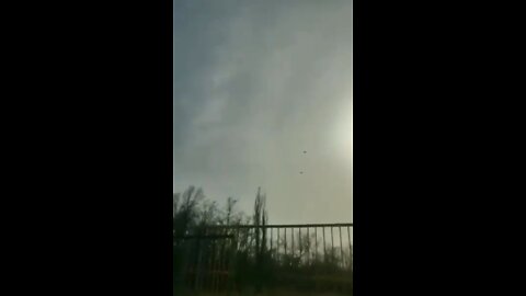 Russian Su-25s in the sky over Donetsk.