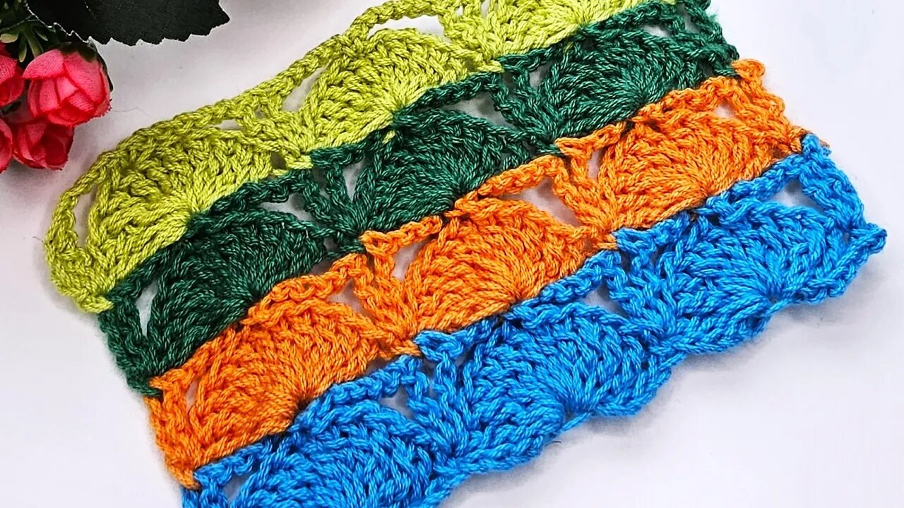 how to crochet amazing shell stitch for blanket ot for jacket