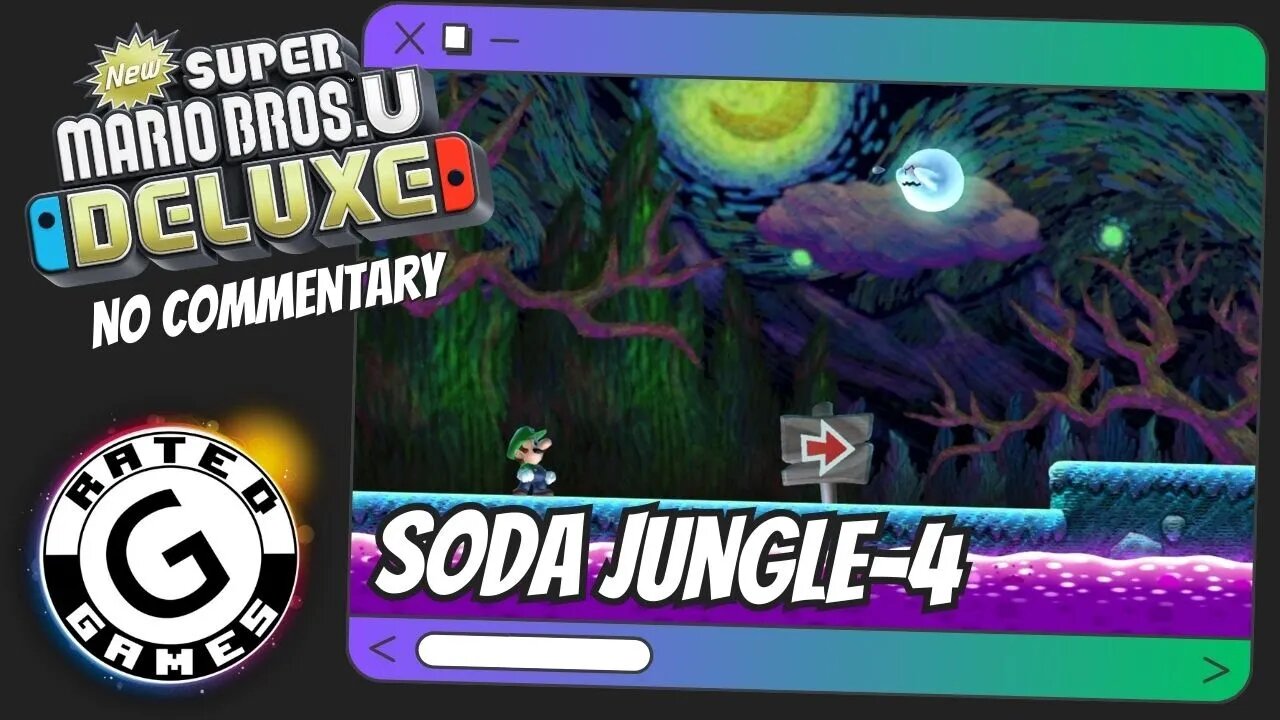 Soda Jungle-4 - Painted Swampland ALL Star Coins and Secret Exit - New Super Mario Bros U Deluxe