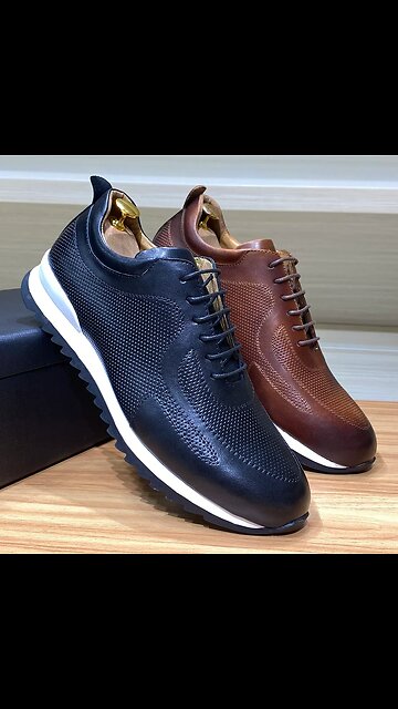 ANNUAL SALE! Luxury Mens Sneakers Genuine Leather Lace-Up Comfortable Oxford Classic Casual Shoes