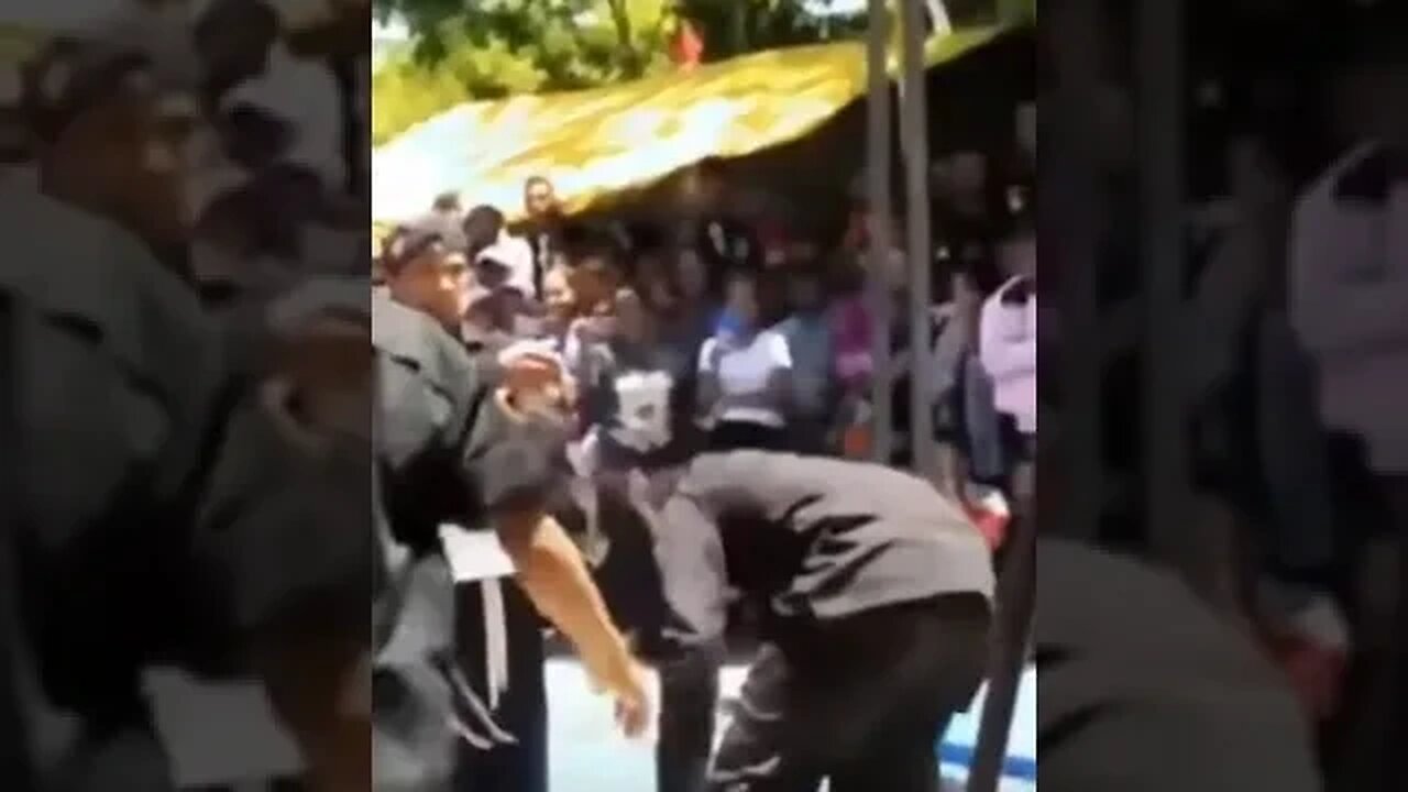 Breaking Ice & arm in public demonstration