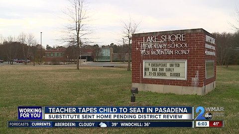 Teacher tapes child to seat in Pasadena; Substitute sent home pending district review