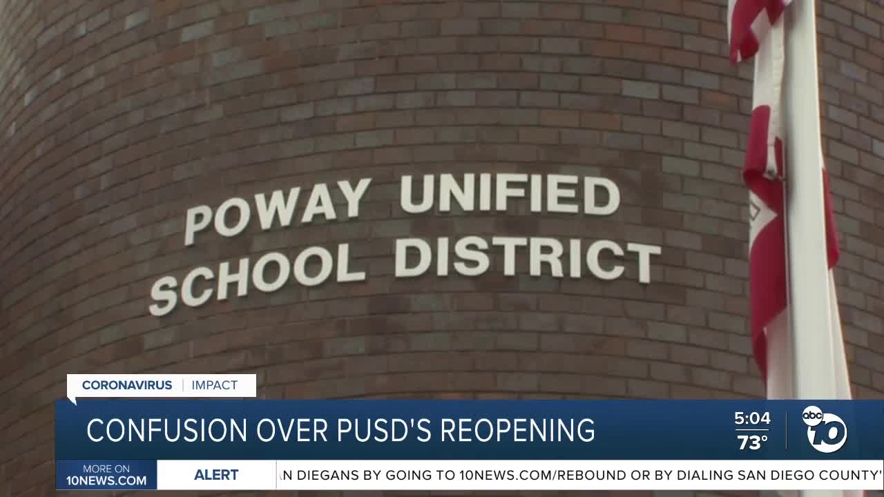 Parents frustrated, confused over Poway USD's reopening plans
