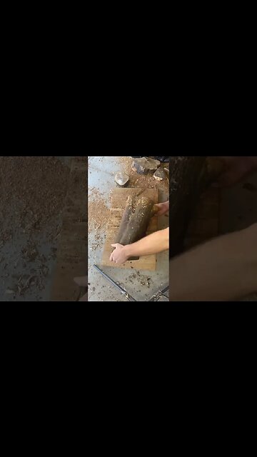 Prepping a log for the lathe