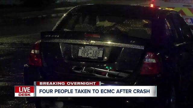 Three car crash sends a number of people to