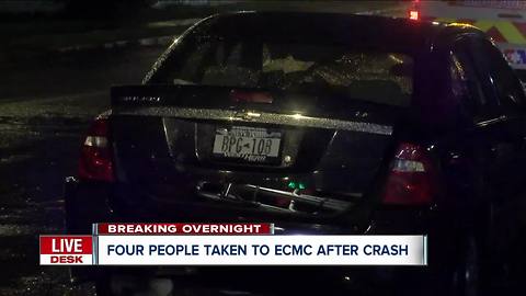 Three car crash sends a number of people to
