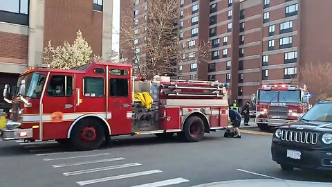 Boston fire department investigating a possible fire on Huntington Ave