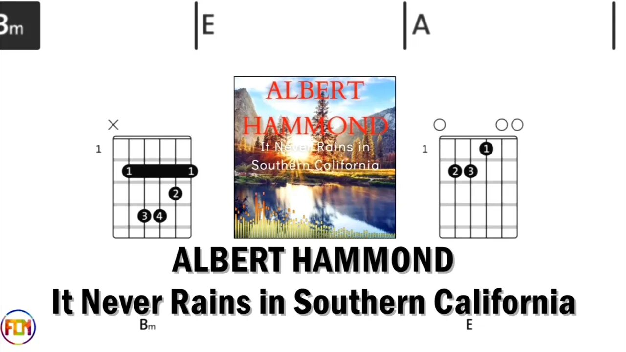 ALBERT HAMMOND It Never Rains In Southern California FCN GUITAR CHORDS & LYRICS