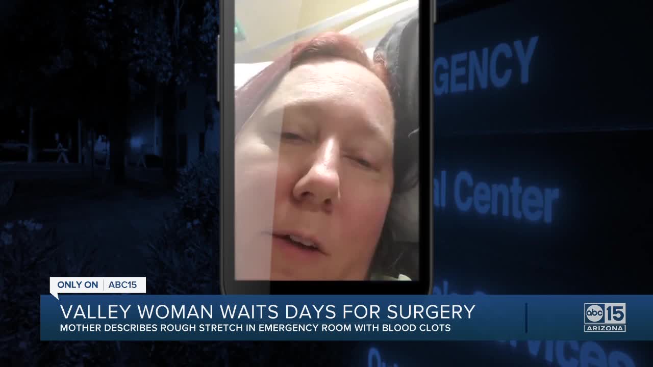 Valley woman waits days in ER for surgery