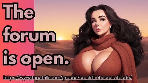 The forum is now open.