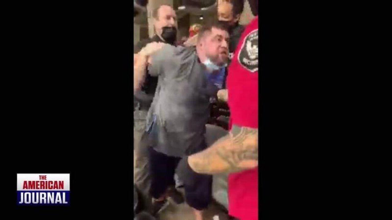 SHOCK VIDEO: Man Brutally Arrested For Lowering His Mask To Eat