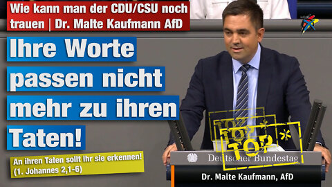 Wie kann man der CDU/CSU noch trauen | Dr. Malte Kaufmann AfD