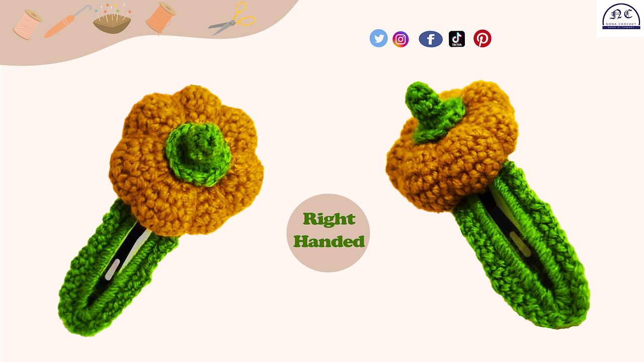 DIY Crochet Pumpkin Clip! Step-by-Step Pattern Tutorial