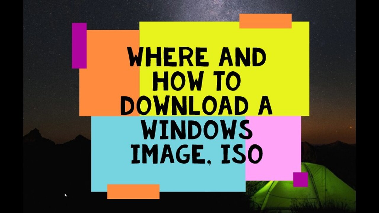 where and how to download a Windows image, ISO