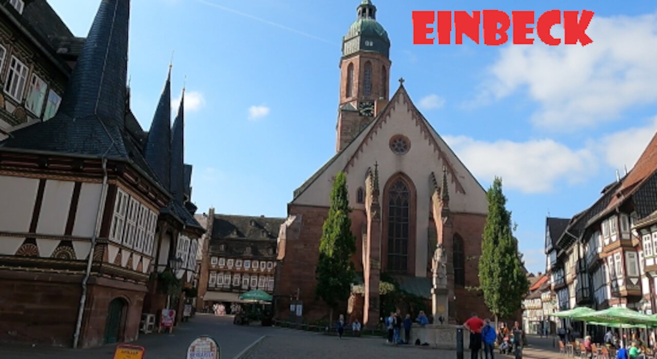 Walking in Einbeck, Germany.