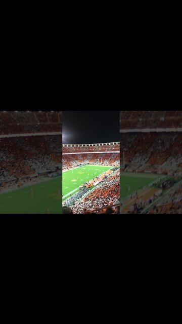2nd half kick off under the Neyland light show. #shortsviral #shorts